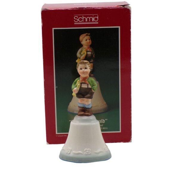 VTG Hummel Schmid 1984 First Annual Statuette-Bell " HARK THE HERALD" Boy *READ* - Picture 1 of 9